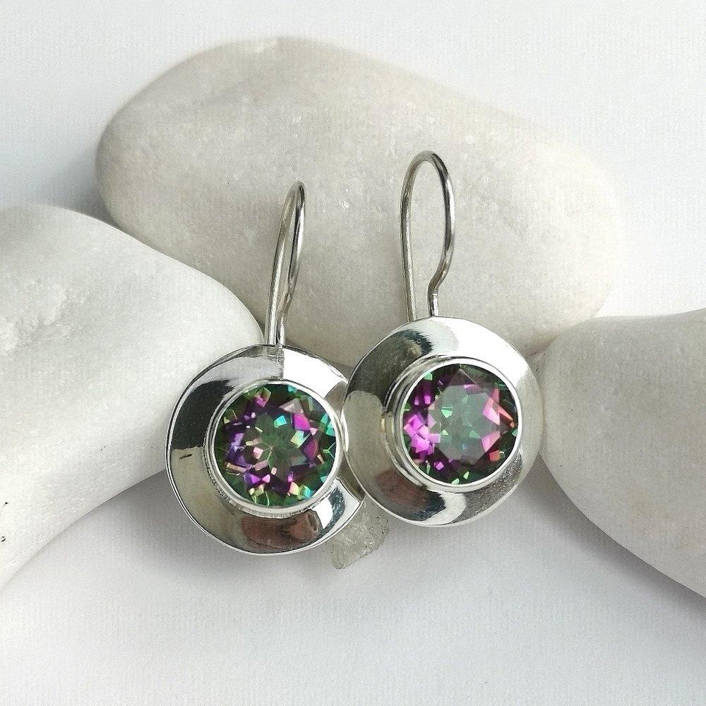 Sterling Silver Mystic Topaz Earrings